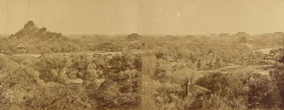 Widok cesarskiego pałacu zimowego, Pekin, przedstawiający sztuczny młyn, 29 października 1860 r autorstwa Felice Beato