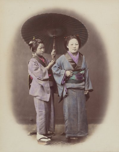 Młoda Dama i Sługa, 1868. autorstwa Felice Beato