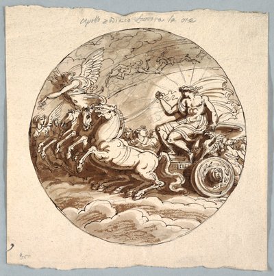 Apollo w rydwanie z Aurora i godzinami autorstwa Felice Giani