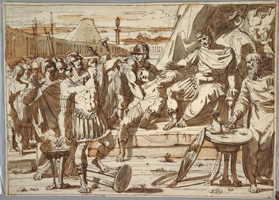 Caius Mucius Scaevola i Porsena autorstwa Felice Giani