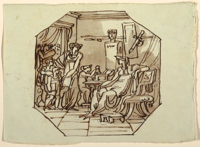 Kornelia, Matka Gracchi, Palazzo Cavina, Faenza autorstwa Felice Giani