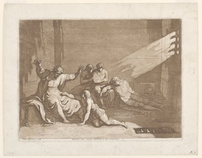 Hrabia Ugolino della Gherardesca ze swoimi synami i wnukami w więzieniu autorstwa Felice Giani