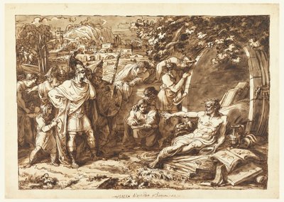 Rysunek, Aleksander Wielki i Diogenes autorstwa Felice Giani