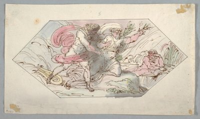 Rysunek, Apollo i Dafne, 1796-98 autorstwa Felice Giani