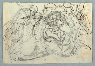 Rysunek, Święta Rodzina, 1800-1825 autorstwa Felice Giani