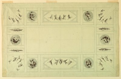 Rysunek, Palazzo Quirinale, Rzym, 1812 r. autorstwa Felice Giani