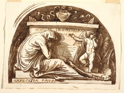 Rysunek, Pomnik nagrobny Leonidy Spady, 1815 r. autorstwa Felice Giani