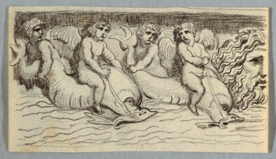 Fryz z delfinami i Putto autorstwa Felice Giani