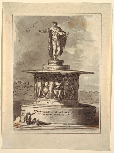 Projekt pomnika dla Foro Bonaparte, Mediolan, 1800 autorstwa Felice Giani