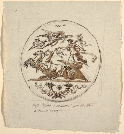 Triumf pokoju, Roundel, dla willi Aldini w Montmorency autorstwa Felice Giani