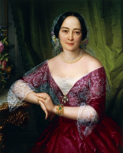 Portret Anne Opulich – Felice Schiavoni, olej na płótnie autorstwa Felice Schiavoni