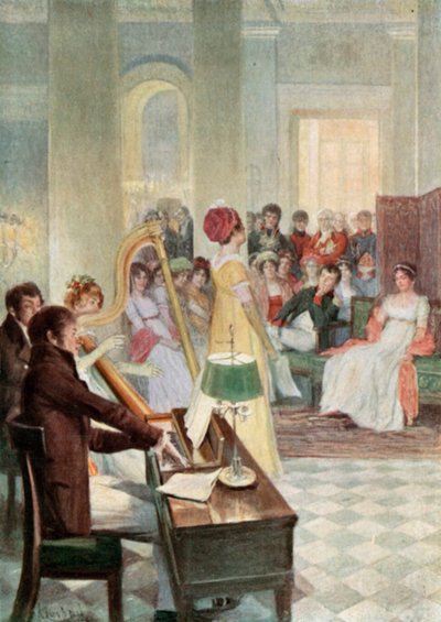 Wieczór w Malmaison autorstwa Felicien baron de Myrbach Rheinfeld