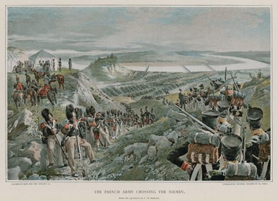 Armia francuska przekracza Niemen autorstwa Felicien baron de Myrbach Rheinfeld