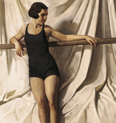 Jovem banhista (óleo sobre tela) polimento autorstwa Felipe Abarzuza y Rodriguez de Arias