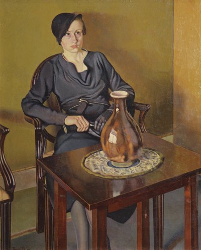 Kobieta z wazą, ok. 1929 (olej na płótnie) autorstwa Feliu Elias Bracons