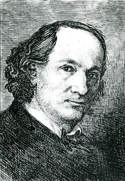 Charles Baudelaire (1821-67) (grafika) (zdjęcie czarno-białe) autorstwa Felix (after) Bracquemond