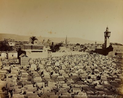 Album „Damas et Baalbek”: rodzinny cmentarz Mahometa w Damaszku autorstwa Félix Bonfils