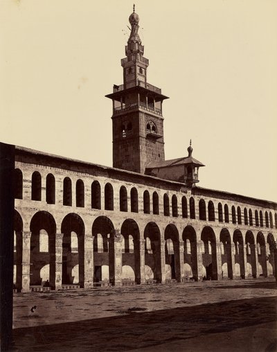 Minaret Narzeczonej - Damaszek autorstwa Félix Bonfils