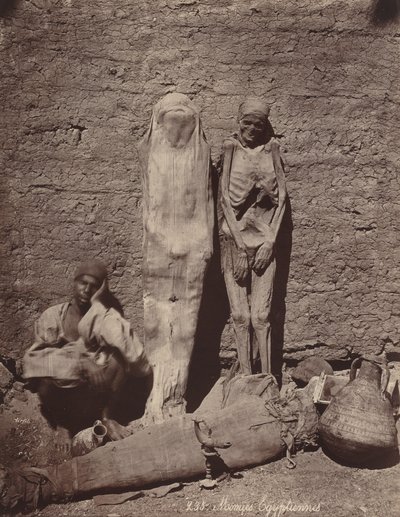 Momies Egyptiennes (Mumie egipskie) autorstwa Félix Bonfils
