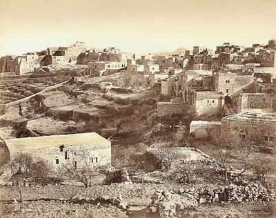Panoramiczny widok na Betlejem, Izrael autorstwa Félix Bonfils