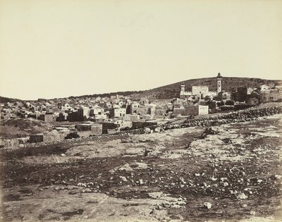Panoramiczny widok na Hebron autorstwa Félix Bonfils