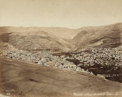 Panoramiczny widok na Zahleh, Syria autorstwa Félix Bonfils