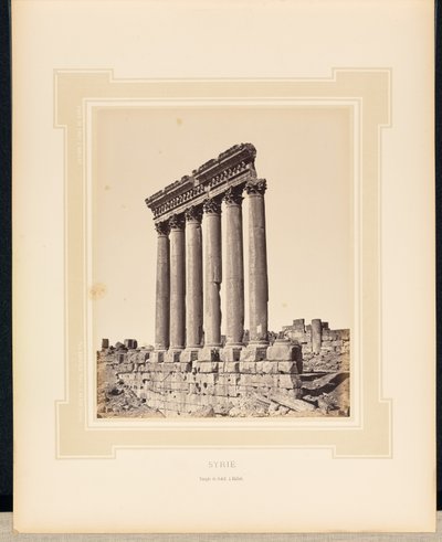 Syria: Świątynia Słońca w Baalbek autorstwa Félix Bonfils