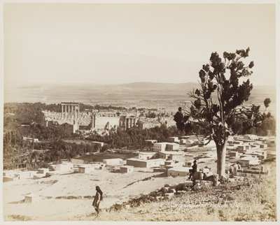 Widok ogólny Baalbeku, Syria #438 autorstwa Félix Bonfils