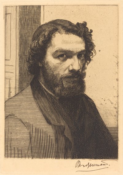 Alfons Legros autorstwa Felix Bracquemond