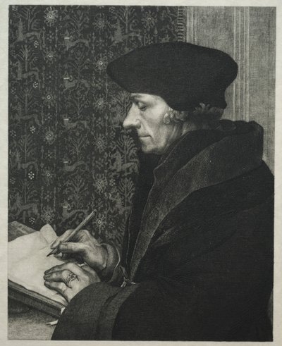 Erazm, według Holbeina, 1863. autorstwa Felix Bracquemond
