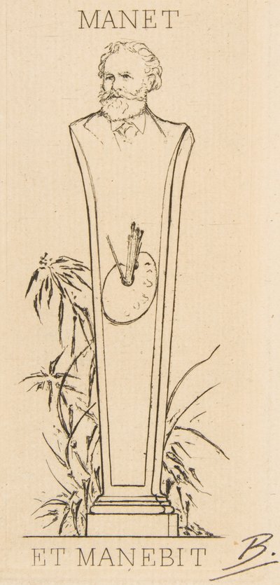 Ekslibris Maneta, 1875. autorstwa Felix Bracquemond