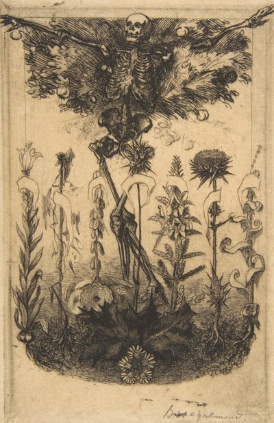 Frontyspis do Kwiatów zła, 1857. autorstwa Felix Bracquemond