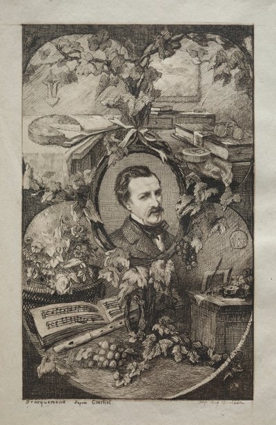 Frontyspis do „Nowe dzieła Champfleury, Przyjaciele natury:” Portret Champfleury, wg Gustave