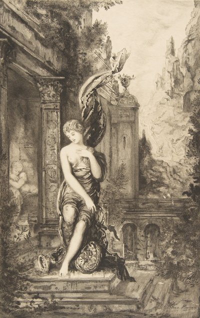 Człowiek, który biegnie za fortuną i ten, który na nią czeka w swoim łóżku, 1886. autorstwa Felix Bracquemond