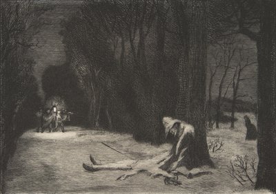 Śmierć Kapitana Matamore Fracasse, 1864. autorstwa Felix Bracquemond