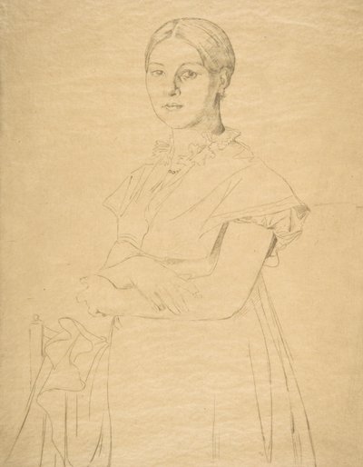 Madame Granger, według Ingresa, 1867. autorstwa Felix Bracquemond