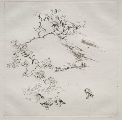 Serwis paryski (usługa Haviland): Noc (nr 7) autorstwa Felix Bracquemond