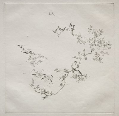 Serwis paryski (serwis Haviland): Wschód słońca (nr 12) autorstwa Felix Bracquemond