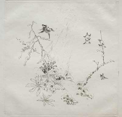 Serwis paryski Serwis Haviland: Śnieg nr. 6, 1875. autorstwa Felix Bracquemond