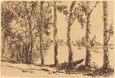 Topole wzdłuż Sekwany autorstwa Felix Bracquemond