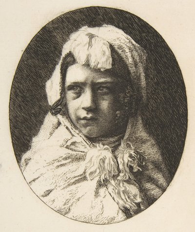 Portret Henri Houssaye, jako dziecko, 1855-60. autorstwa Felix Bracquemond