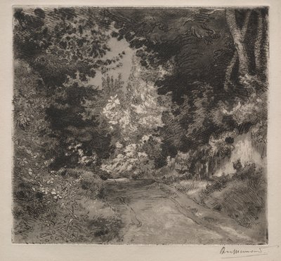 Droga do Sèvres, ok. godz. 1872. autorstwa Felix Bracquemond