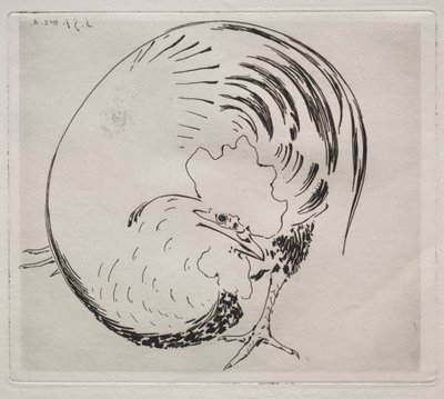 Służba straży pożarnej: Kogut, ok. 1930 r. 1860. autorstwa Felix Bracquemond
