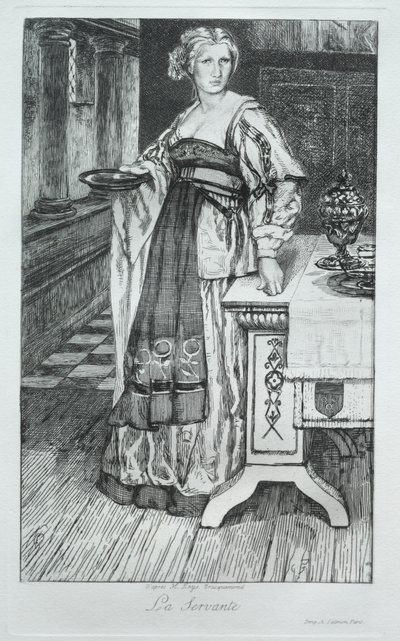 Służąca, wg H. Leys autorstwa Felix Bracquemond