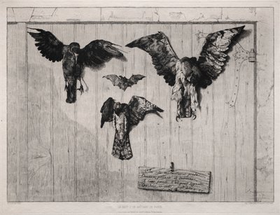 Wierzchołek drzwi skrzydłowych, 1852 wydrukowany 1865. autorstwa Felix Bracquemond