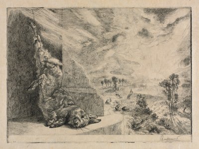 Dziki królik, 1891. autorstwa Felix Bracquemond