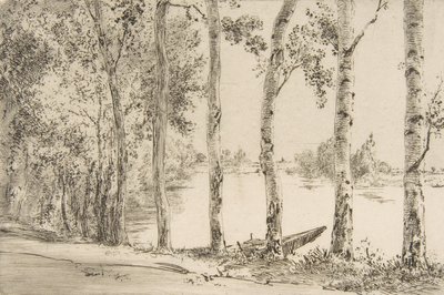 Aspens nad Sekwaną, ca. 1884. autorstwa Felix Bracquemond