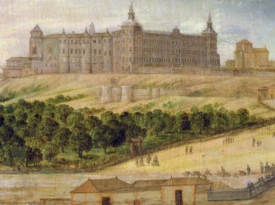 Widok na Alcazar w Madrycie autorstwa Felix Castello
