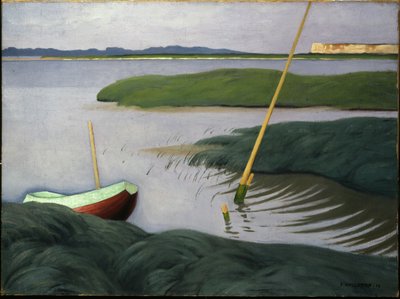 Łódź w Berville, 1918 autorstwa Felix Edouard Vallotton