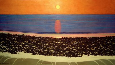 Zachód słońca, Villerville autorstwa Felix Edouard Vallotton